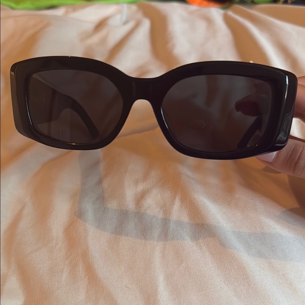 Celine Black Sunglasses with Silver Logo - Picture 2 of 6